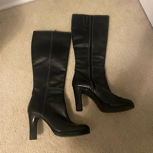 leather heeled boots